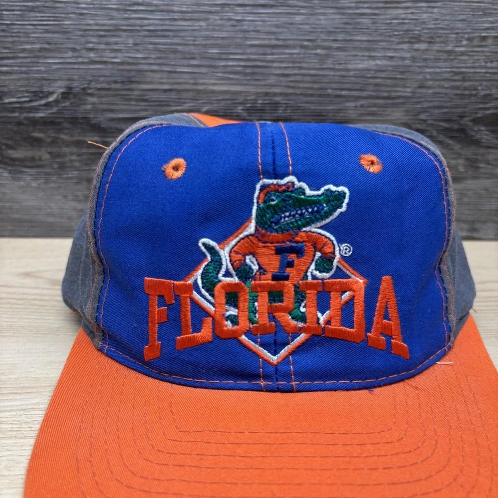 Vintage Florida Gators Hat Cap Snap Back Mens One Size Blue Orange NCAA Football